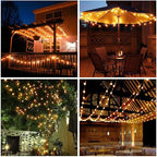 50 LED Christmas Twinkle Lights, 4ft Waterproof for Backyard