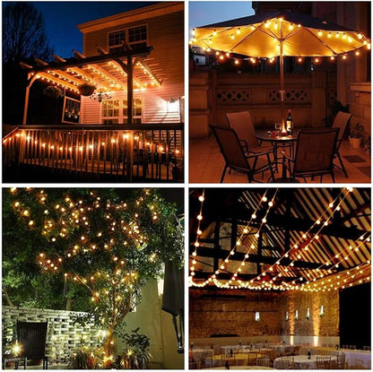 Metaku Globe String Lights Fairy Lights Battery Operated 16.4ft 50LED String Lights with Remote Waterproof Indoor Outdoor Hanging Lights Decorative Christmas Lights for Home Party Patio Garden Wedding
