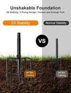 4-Pack Metal Light Poles for Patio, Heavy-Duty