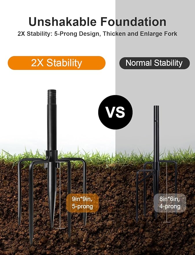 4-Pack Metal Light Poles for Patio, Heavy-Duty