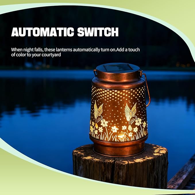 Christmas Gifts Lantern Outdoor Waterproof Decorations Garden Decor, Christmas Birthday Gifts for Women, Mom, Grandma Decorative Garden for Patio Yard Lawn Front Porch Gardening Gifts