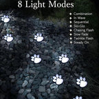 4-Pack Cool White Solar Path Lights, Outdoor Garden LED