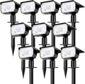 Solar RGB Color-Changing Landscape Spotlights 10-Pack, LED