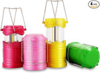 4-Pack Courtyard Solar Lanterns, Waterproof LED Yard Lights