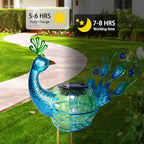 Peacock Solar Lanterns, Waterproof LED Garden Lights
