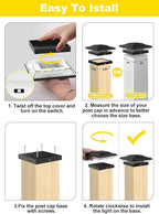 18-Pack Upgraded Solar Post Cap Lights for Fence, LED