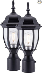 Outdoor Pole Lantern, Black Weatherproof Post Light