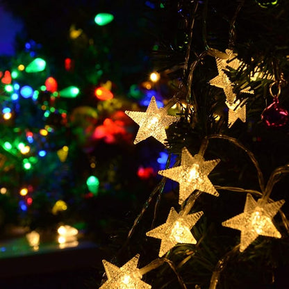 Christmas Porch String Lights, 25ft 50 LED Waterproof