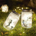 Rustic Hanging Solar Lanterns for Garden, Waterproof LED