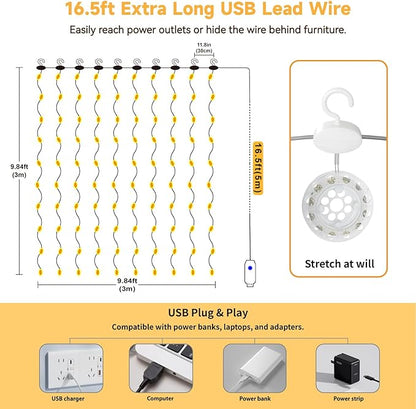 8ft LED Patio String Lights, Waterproof Outdoor
