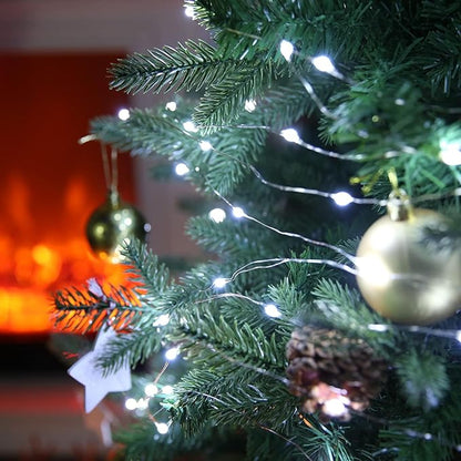4-Pack 16ft Christmas LED String Lights, Waterproof Timer Lights