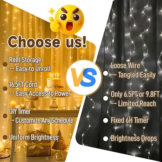8ft LED Patio String Lights, Waterproof Outdoor