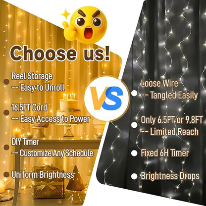 8ft LED Patio String Lights, Waterproof Outdoor