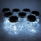 8-Pack 20 LED Mason Jar Fairy Lights, Solar Party