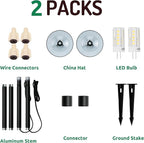 Warm White Solar Path Lights, Outdoor Driveway LED