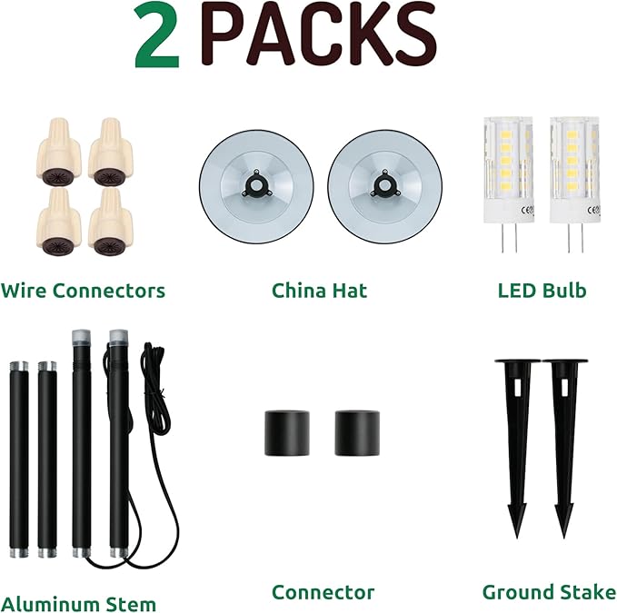 Warm White Solar Path Lights, Outdoor Driveway LED