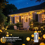 25ft Warm White Outdoor Edison String Lights, Weatherproof