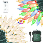 33ft Christmas LED String Lights, Waterproof Timer Lights
