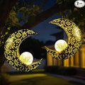 2-Pack Classic Courtyard Solar Lanterns for Outdoor, Waterproof LED