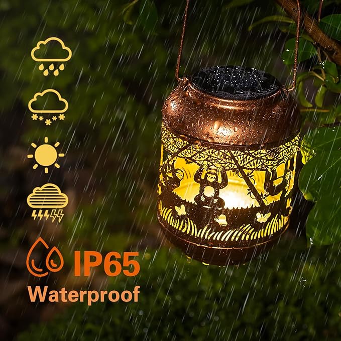 Backyard Solar Lanterns, Waterproof LED Yard Lights