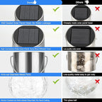 12-Pack Elegant Globe Solar Lanterns for Outdoor, Waterproof LED