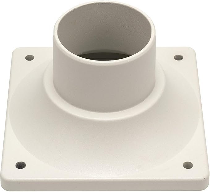 LIT-PaTH Outdoor Post Light Mounting Base, Pier Mount Base, 2-Pack, White