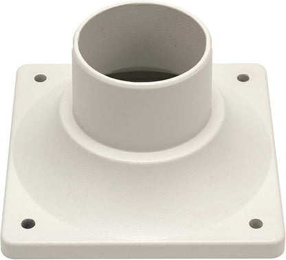 LIT-PaTH Outdoor Post Light Mounting Base, Pier Mount Base, 2-Pack, White
