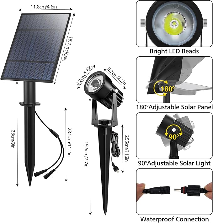 Solar Spotlights, Waterproof Yard LED