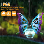 2-Pack Butterfly Solar Hanging Lantern, Outdoor Pendant