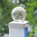 White Solar Fence Post Caps 4-Pack, Patio LED