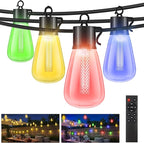 Café-Style Outdoor String Lights, 60ft Globe Bulbs