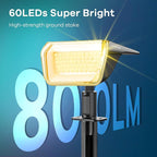 6-Pack Solar Spotlights, 60 LED Landscape Lights