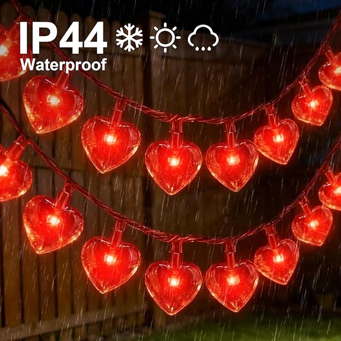 1ft Red Outdoor Edison String Lights, Weatherproof