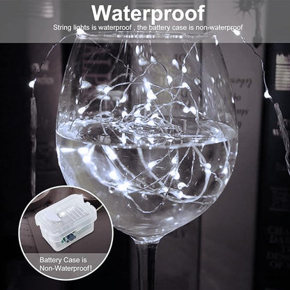Christmas Porch String Lights 12-Pack, 20 LED Waterproof