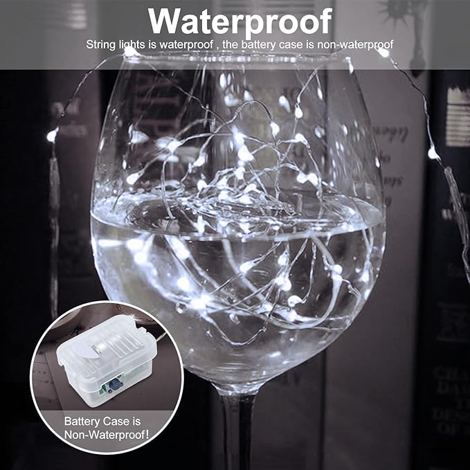 48-Pack Christmas String Lights, 20 LED Waterproof Twinkle Lights