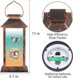 Solar Hummingbird Lanterns, Patio Hanging LED Decor