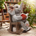 2.04" Solar Elephant Garden Statue Light, Outdoor Decor