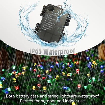 33ft Christmas LED String Lights, Waterproof Timer Lights
