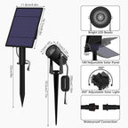 RGB Color-Changing Solar Spotlights, Waterproof Wall LED