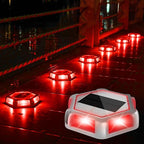 12-Pack Red Solar Deck Lights, Outdoor LED