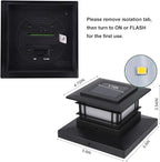 8-Pack Solar Fence Post Lights, Outdoor LED Caps