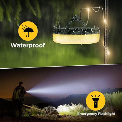 OGERY 2-Pack Camping String Lights, 32.8FT Rechargeable Christmas String Lights Outdoor/Indoor, 8 Modes 4-in-1 Quick Storage Fairy Lights Portable Lamp for Xmas Tree Decor Party Camping Essentials