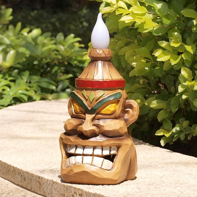 8.74" Solar Garden Garden Statue Light, Outdoor Decor