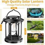 Solar Hanging Lanterns 2-Pack, Backyard Hanging LED Decor