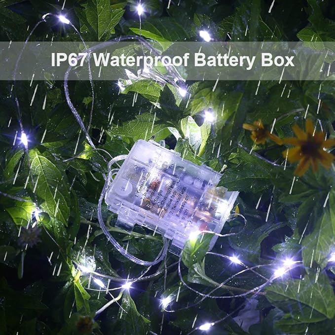 Christmas Fairy Lights, 33ft 100 LED Battery Twinkle Lights