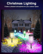 Solar Garden Path Lights 4-Pack, Waterproof