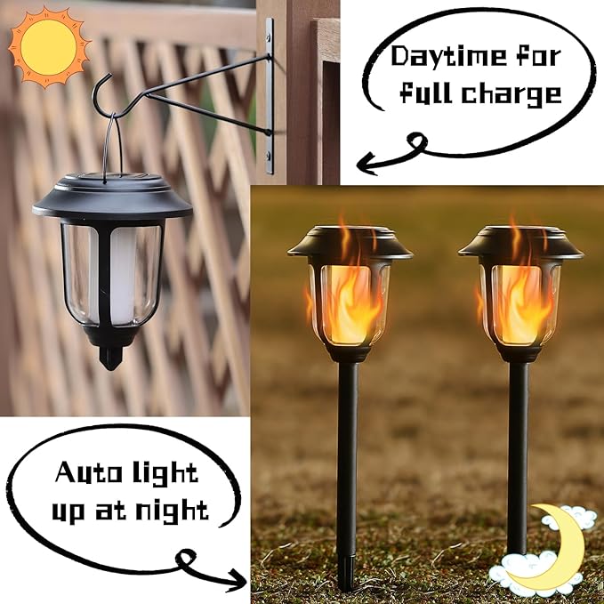Solar Garden Path Lights 6-Pack, Waterproof