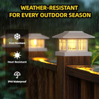 8-Pack Solar Post Cap Lights for Fence, LED