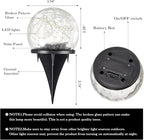 4-Pack Warm White Solar Path Lights, Outdoor Garden LED