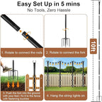 2-Pack String Light Poles, Heavy-Duty Metal Stands